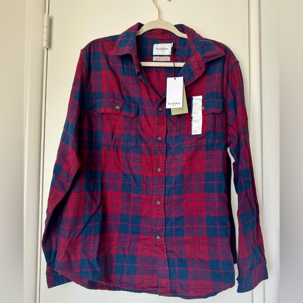 Men's Goodfellow&Co Midweight Standard Fit Flannel NWT